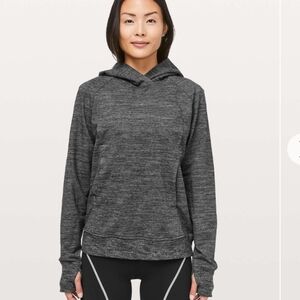 Lululemon Scuba Pullover Hooded Kangaroo Pouch Pocket Dark Grey Sz 4